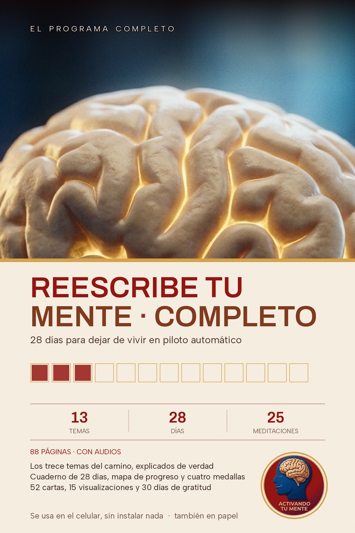 Portada de Reescribe tu Mente · Edición Mayor